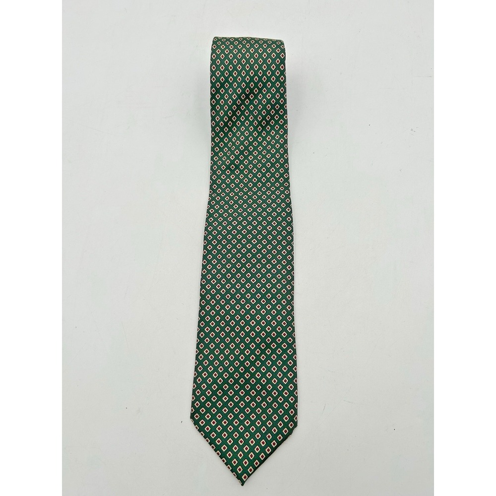 Polo by Ralph Lauren Silk Twill Tie Green Gold Classic Italy Old Money MSRP $115